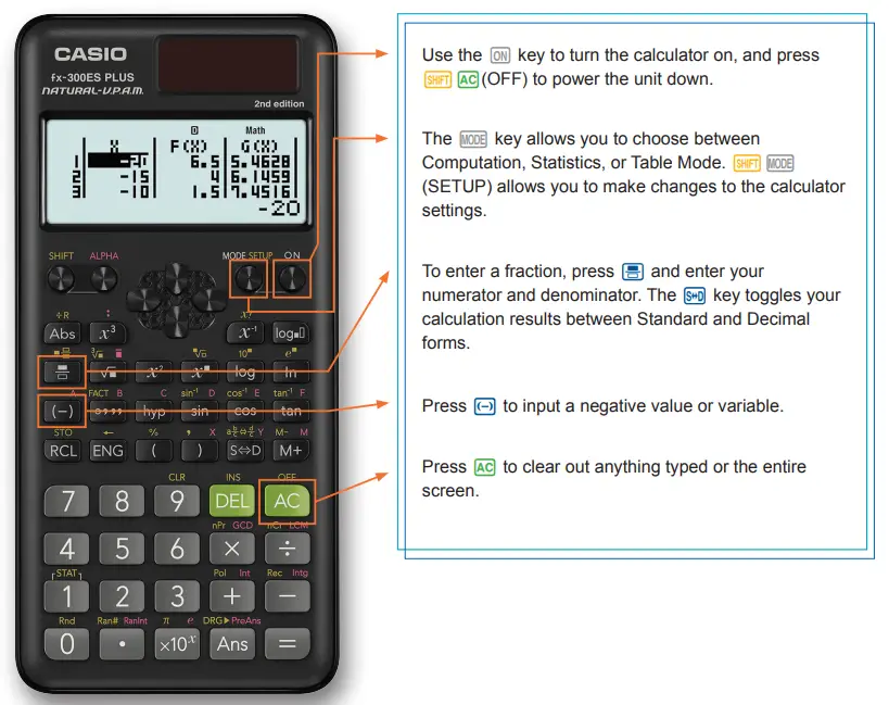 CASIO fx-300ES Plus 2nd Edition Standard Scientific Calculator --