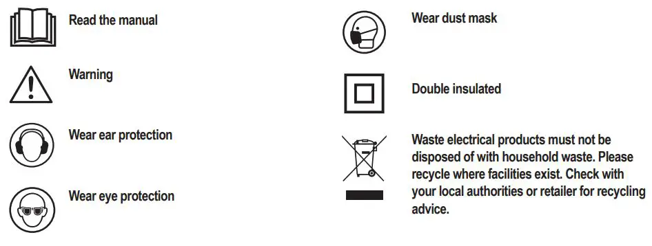 Wickes PHG200B Hot Air Gun - SYMBOLS