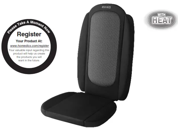 Homedics MCS-200HShiatsu Massaging Cushion Moving Massage Mechanism Instruction - shiatsu cushion