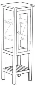 IKEA HEMNES High Cabinet with Glass Door