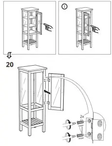 IKEA HEMNES High Cabinet with Glass Door-20