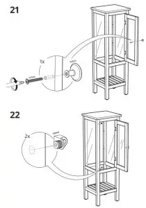 IKEA HEMNES High Cabinet with Glass Door-21