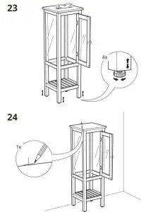 IKEA HEMNES High Cabinet with Glass Door-23