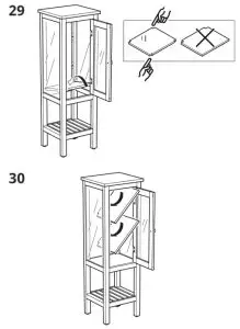 IKEA HEMNES High Cabinet with Glass Door-29