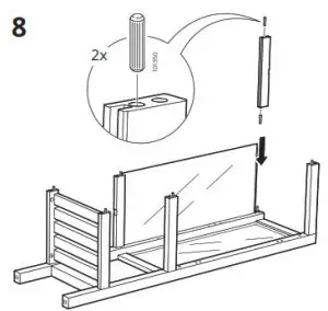 IKEA HEMNES High Cabinet with Glass Door-8