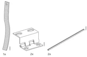 IKEA HEMNES High Cabinet with Glass Door-screw 2