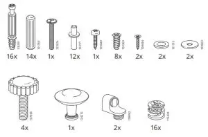 IKEA HEMNES High Cabinet with Glass Door-screw