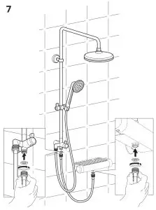 IKEA 904 462 71 Voxnan Head Handshower Kit with Diverter - FIG 11