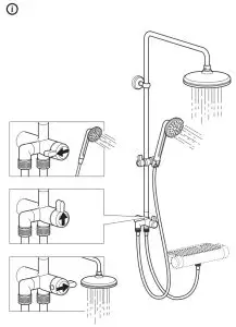IKEA 904 462 71 Voxnan Head Handshower Kit with Diverter - FIG 12