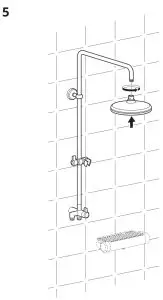 IKEA 904 462 71 Voxnan Head Handshower Kit with Diverter - FIG 9