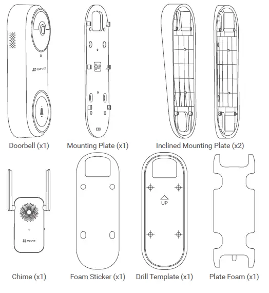 EZVIZ CSDB22C Wire-Free Video Doorbell FIG 1