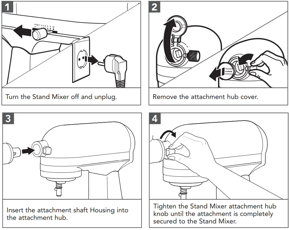 KitchenAid 5KSMMGA Stand Mixer Attachment-PRODUCT ASSEMBLY