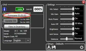 LTN0031 Firmware ListenTALK Units and Docking Stations - Individual