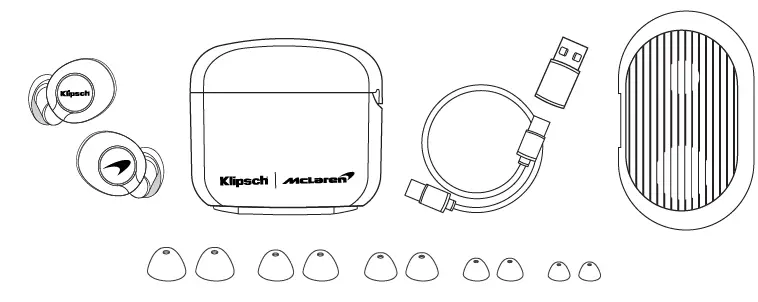Klipsch T5-II Mclaren True-Wireless Earphones FIG 1