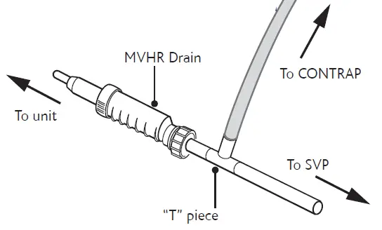 "T" Piece CONTRAP & MVHR Drain Connection