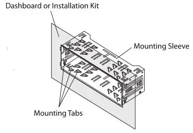 Dual XRM69DBT Bluetooth Receiver - Bend multiple mounting