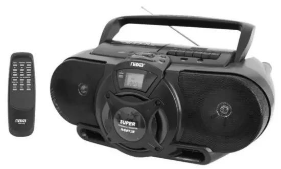 naxa NPB-273 Portable Bluetooth or MP3 or CD or USB Player