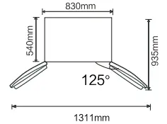 REQUIRED SPACE FOR PLACEMENT