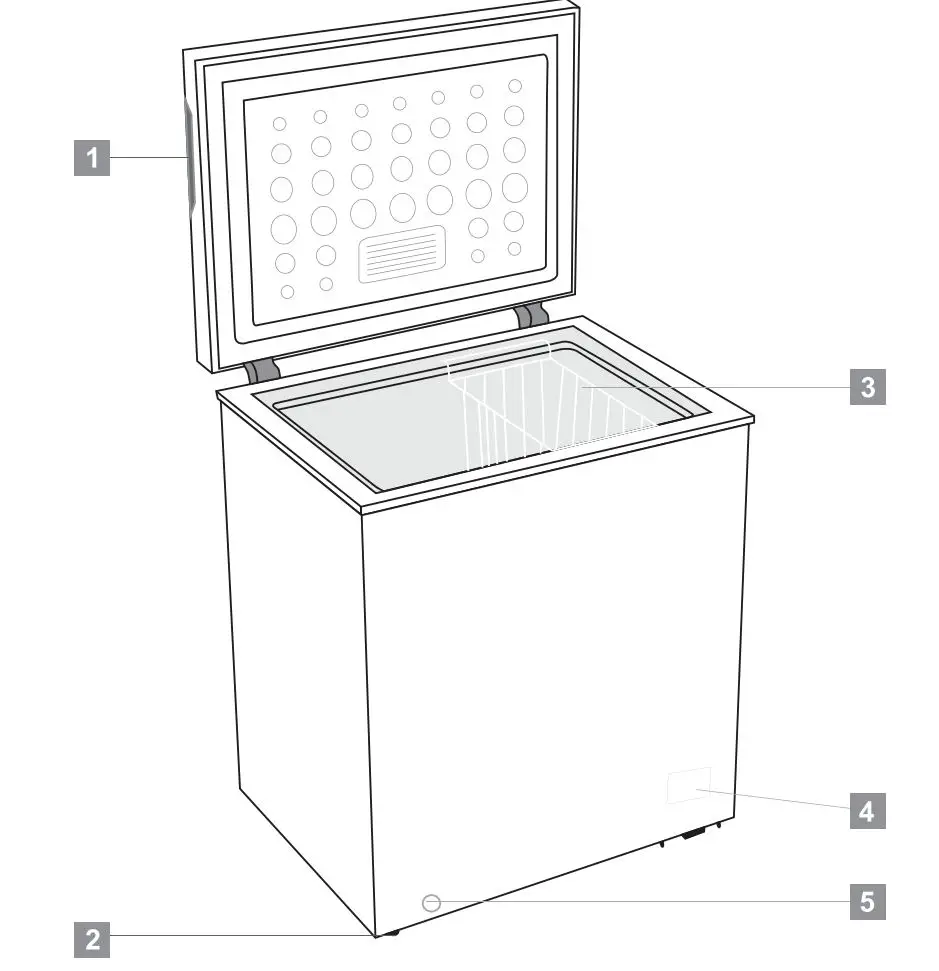 beko CF200WN Chest Freezer Instruction Manual - Product Overview