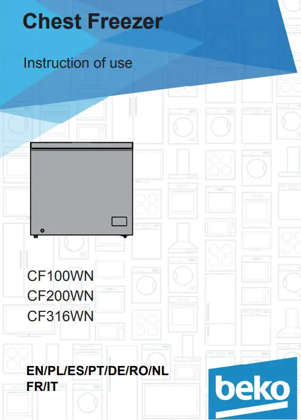 beko CF200WN Chest Freezer Instruction Manual