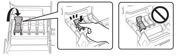 EPSON Cartridge Refilling ET-5800 - Close the black ink tank cap