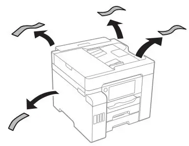 EPSON Cartridge Refilling ET-5800 - Remove all protective materials