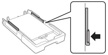 EPSON Cartridge Refilling ET-5800 - Slide the side edge guides against the paper