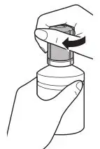 EPSON Cartridge Refilling ET-5800 - When the ink bottle is empty, remove the ink bottle