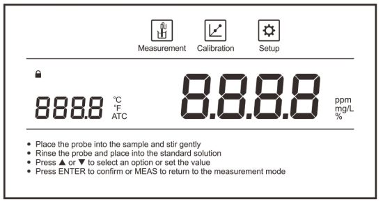 BANTE 810 Benchtop Dissolved Oxygen Meter - Display