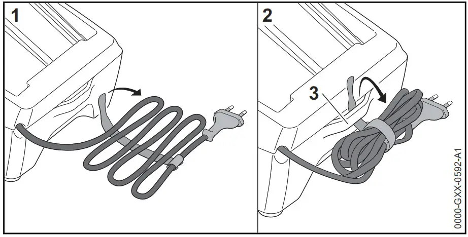 STIHL HSA 56 Hedge Trimmer - Storing the Charger
