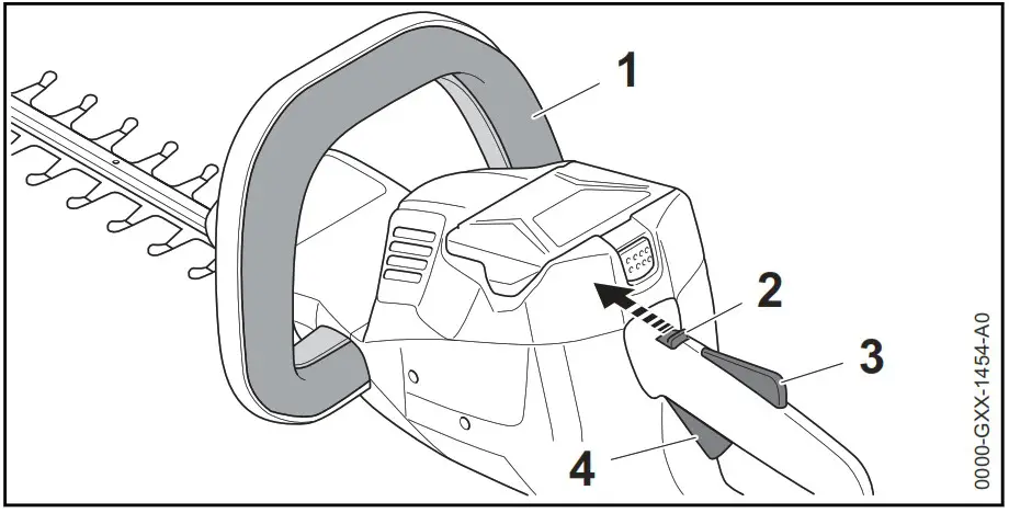 STIHL HSA 56 Hedge Trimmer - Switching On