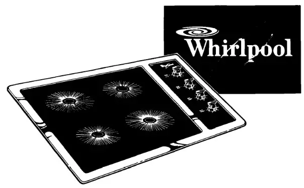 Whirlpool RC86OOXP Electric Black Glass Cooktop - cover