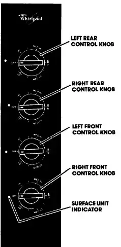 Whirlpool RC86OOXP Electric Black Glass Cooktop - using your