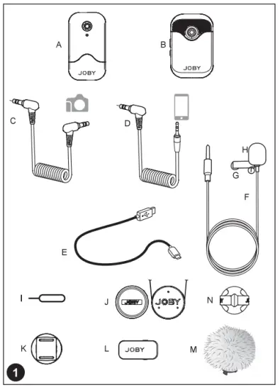 JOBY JB01737 BWW Wavo AIR-RX Microphone - box