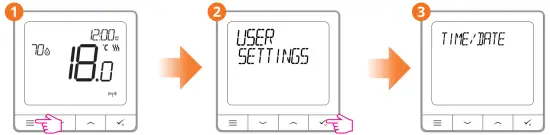 Continal 39001 Quantum Digital Thermostat - button