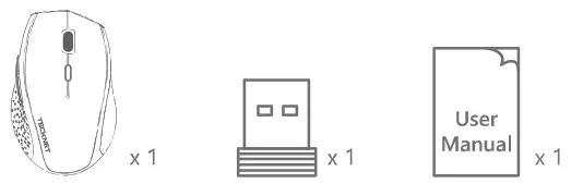 TECKNET EWM01002 Classic 2 4G Portable Optical Wireless Mouse with USB Nano Receiver - fig