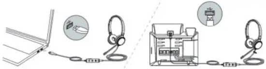 Yealink UH36 Mono Dual Wired Headset - USB Connector