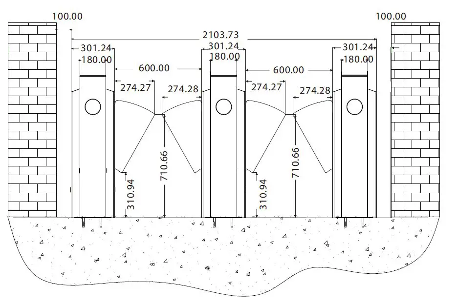 ZKTECO-Mars-F1000-Singe-Lane-Flap-Barrier-Turnstile-1