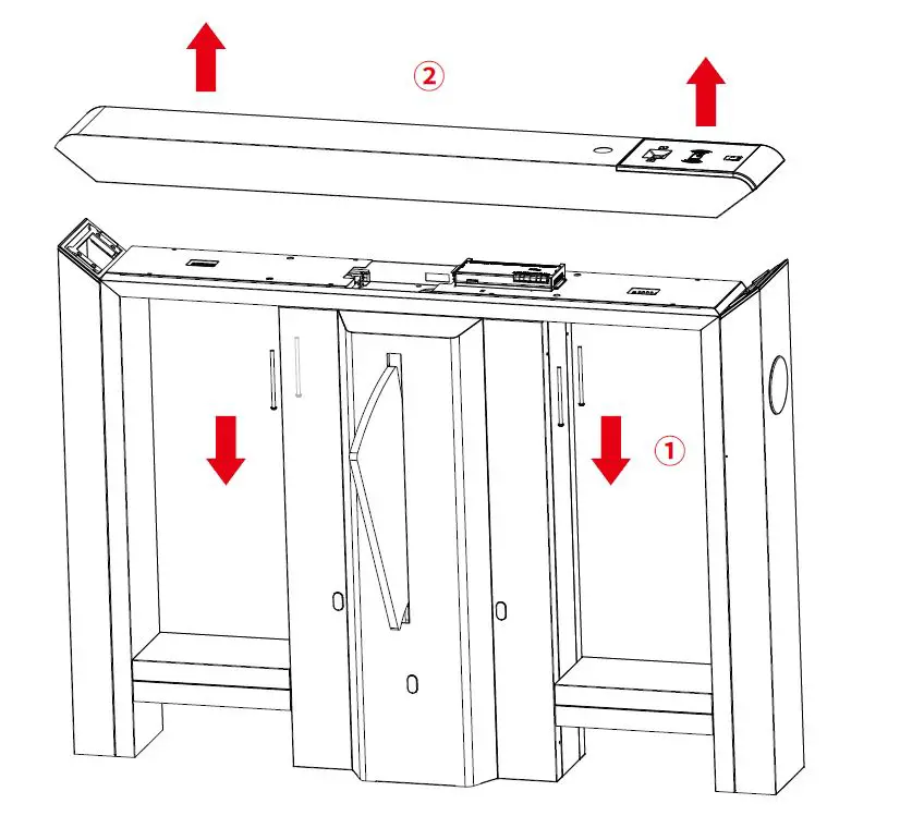 ZKTECO-Mars-F1000-Singe-Lane-Flap-Barrier-Turnstile-4