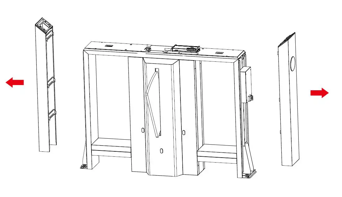 ZKTECO-Mars-F1000-Singe-Lane-Flap-Barrier-Turnstile-5