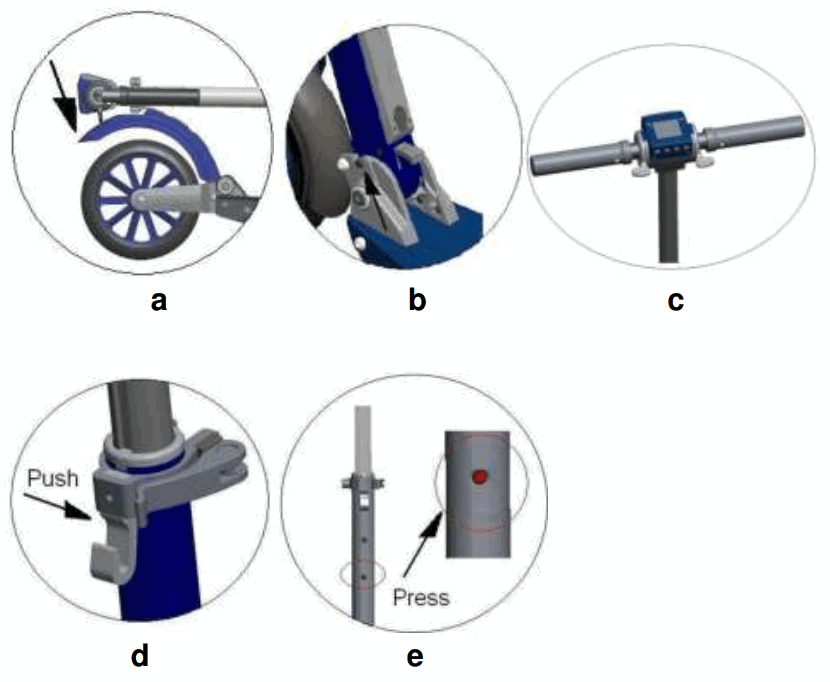 KUGOO S1 Portable Electric Scooter - Handlebar parts 2