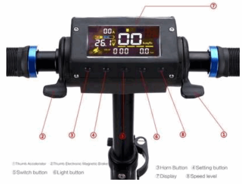 KUGOO S1 Portable Electric Scooter - Handlebar parts
