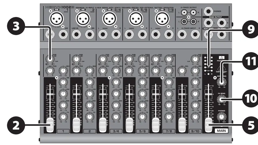 behringer XENYX 1002B Premium 10 Input 2 Bus Mixer with XENYX Preamps - Getting