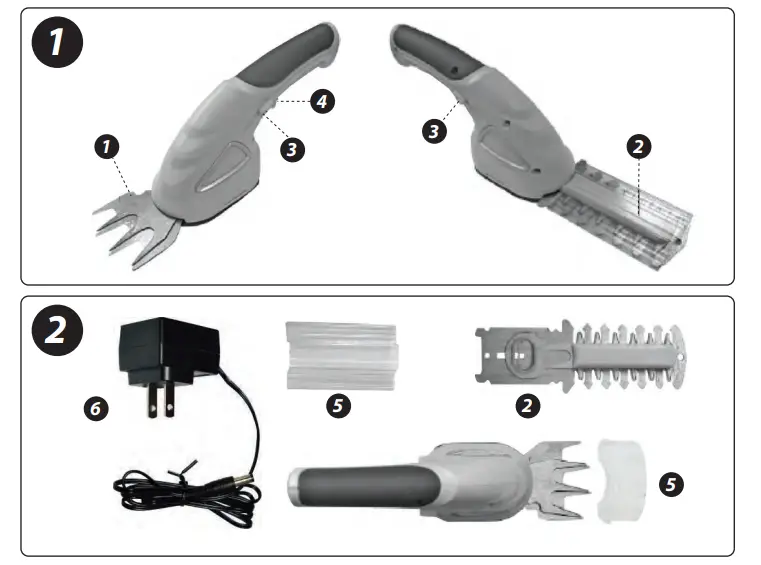 serenelife PSLHTM25 Cordless Handheld Grass Cutter Shears-1