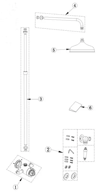 HARRISON Shower Thermostatic Mixer-Component image