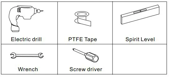 HARRISON Shower Thermostatic Mixer-Tools for installation