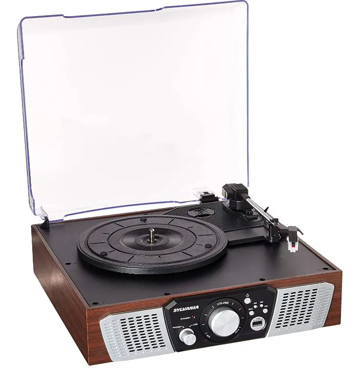 Sylvania-SRC831-3-Speed-Turntable-with-Built-in-Speakers