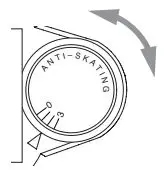 TEAC TN-400BT-SE Manual Belt Drive Turntable Owner's Manual - Adjust the anti-skating dial