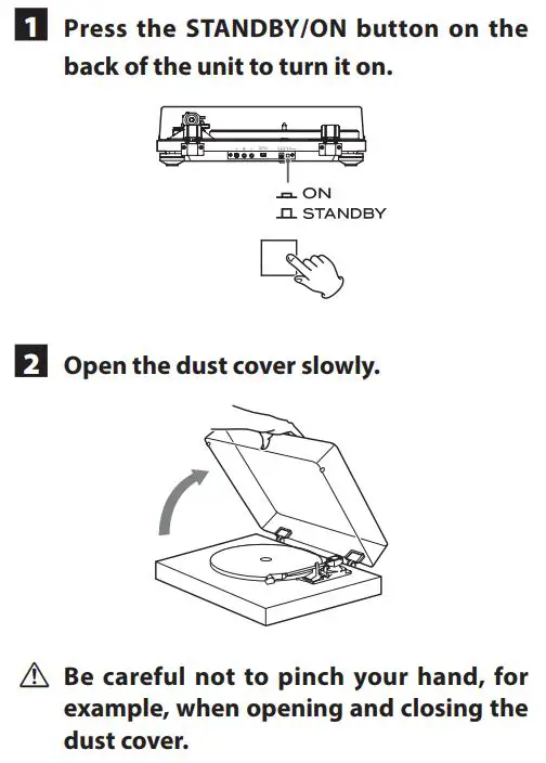 TEAC TN-400BT-SE Manual Belt Drive Turntable Owner's Manual - Basic operation