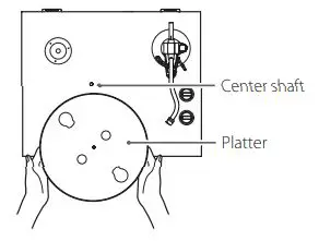 TEAC TN-400BT-SE Manual Belt Drive Turntable Owner's Manual - Install the platter